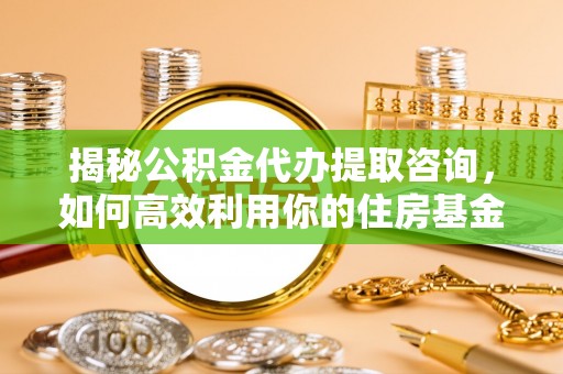太麻里揭秘公积金代办提取咨询，如何高效利用你的住房基金