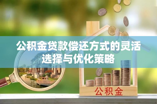 太麻里公积金贷款偿还方式的灵活选择与优化策略