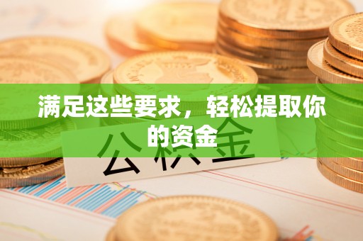太麻里满足这些要求，轻松提取你的资金