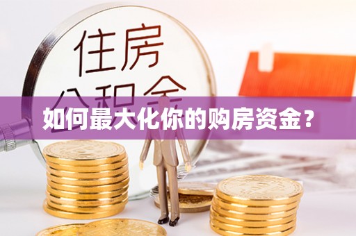 太麻里如何最大化你的购房资金？