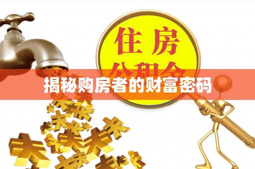 太麻里揭秘购房者的财富密码