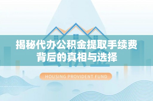 太麻里揭秘代办公积金提取手续费背后的真相与选择
