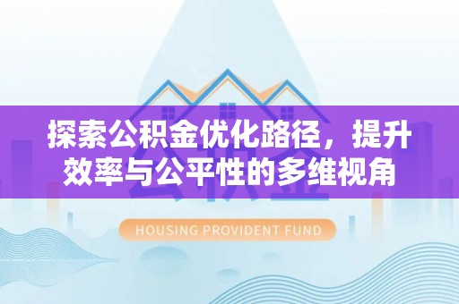 太麻里探索公积金优化路径，提升效率与公平性的多维视角