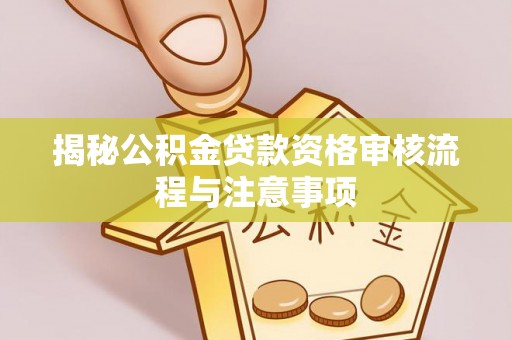 太麻里揭秘公积金贷款资格审核流程与注意事项