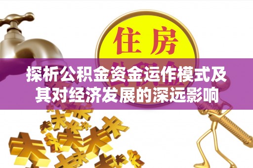 太麻里探析公积金资金运作模式及其对经济发展的深远影响