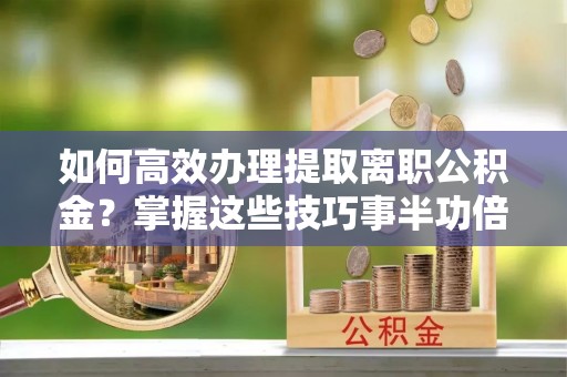 太麻里如何高效办理提取离职公积金？掌握这些技巧事半功倍