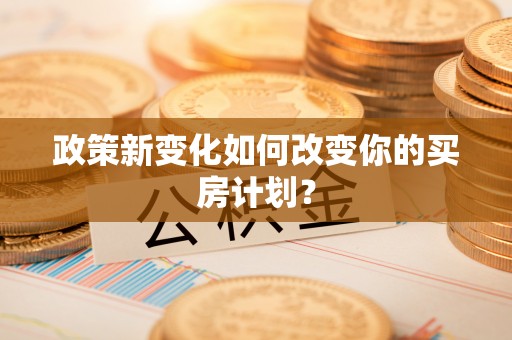 太麻里政策新变化如何改变你的买房计划？